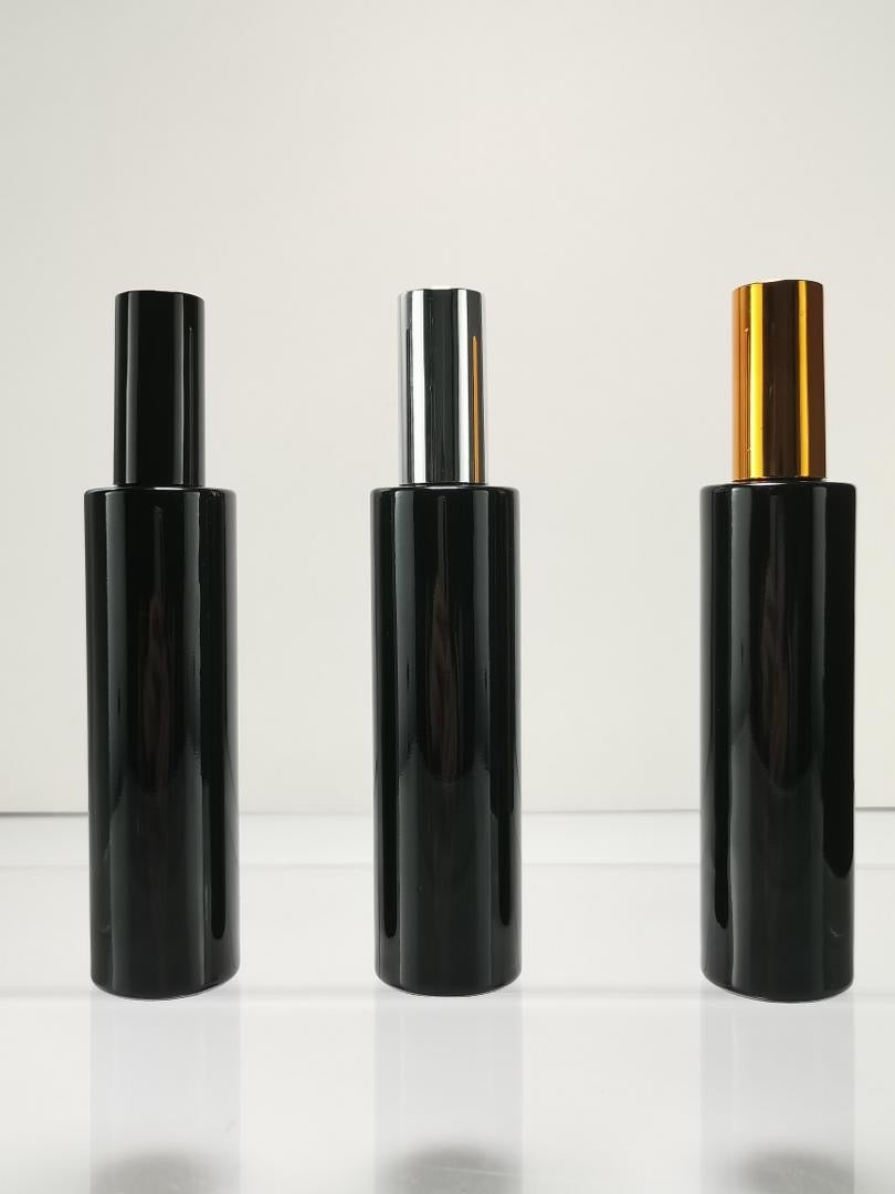 100ml Glass Room Spray Bottle - Externally Black Gloss