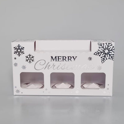 White Diffuser Box (SNOWFLAKES) for 3 x 50ml Diffuser Bottles