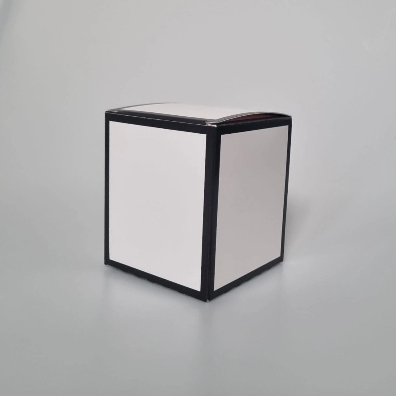 30cl Candle Box - White With A Black Edge