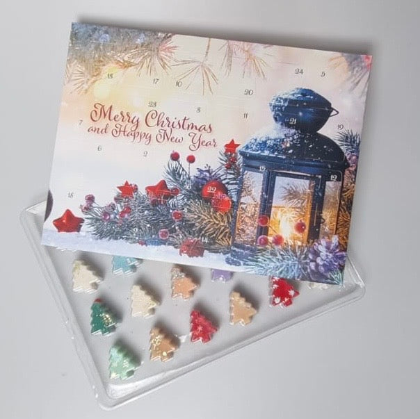 24 Cavity Christmas Tree ADVENT Wax Melt Clamshell - (LAMP) NEW!