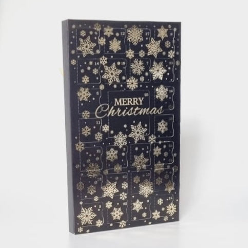 25 Cavity Christmas ADVENT Wax Melt Clamshell - Snowflakes (BLACK)