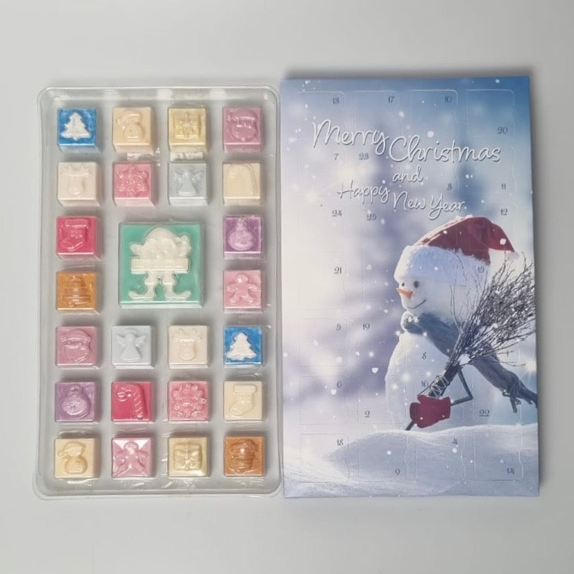25 Cavity Christmas ADVENT Wax Melt Clamshell - SNOWMAN