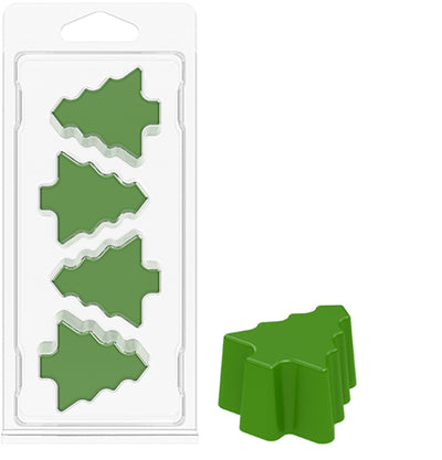 Christmas 4 Cavity Snap Bar Style Clamshell - 4 TREES