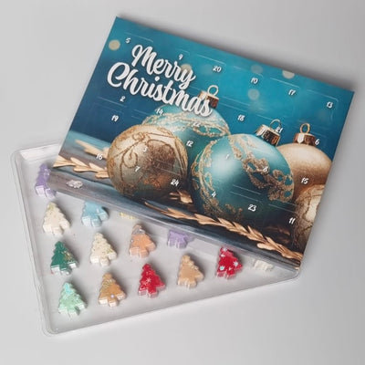 24 Cavity Christmas Tree ADVENT  Wax Melt Clamshell - (BAUBLES)