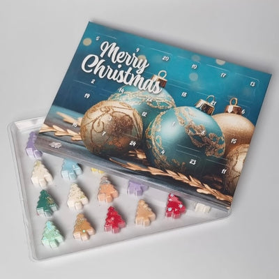 24 Cavity Christmas Tree ADVENT  Wax Melt Clamshell - (BAUBLES)