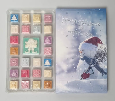 25 Cavity Christmas ADVENT Wax Melt Clamshell - SNOWMAN