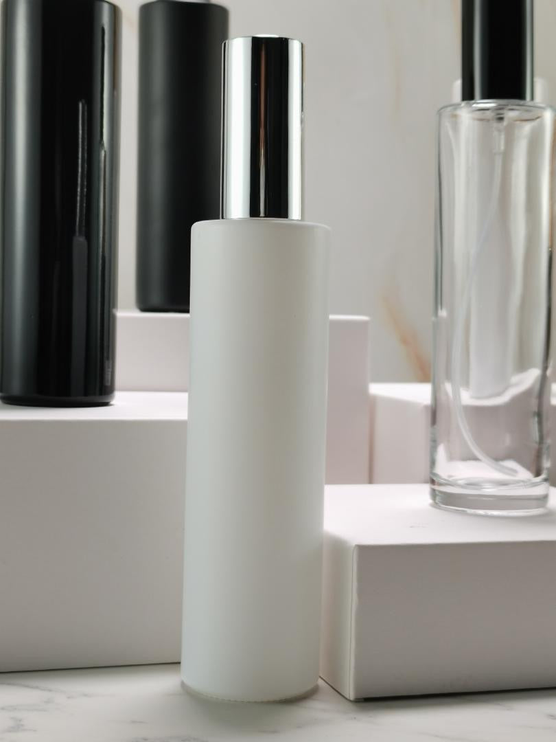100ml Glass Room Spray Bottle Externally White Matt