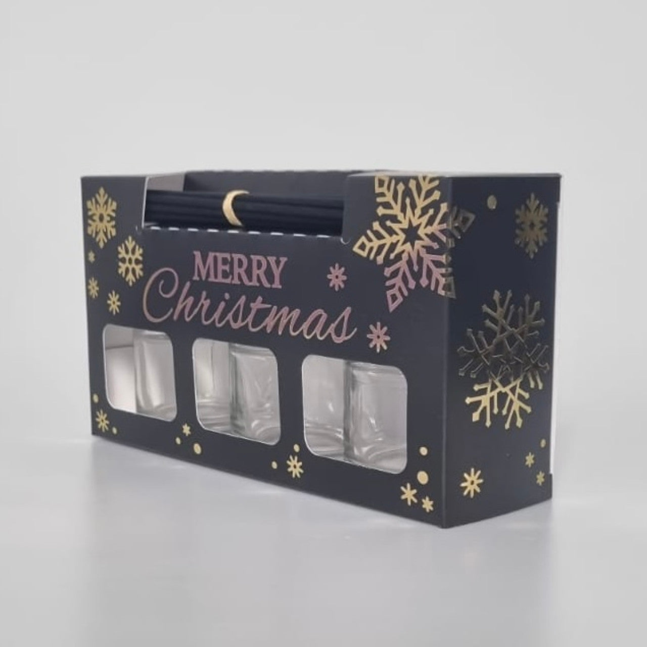 Black Diffuser Box (SNOWFLAKES) for 3 x 50ml Diffuser Bottles – Craftastik