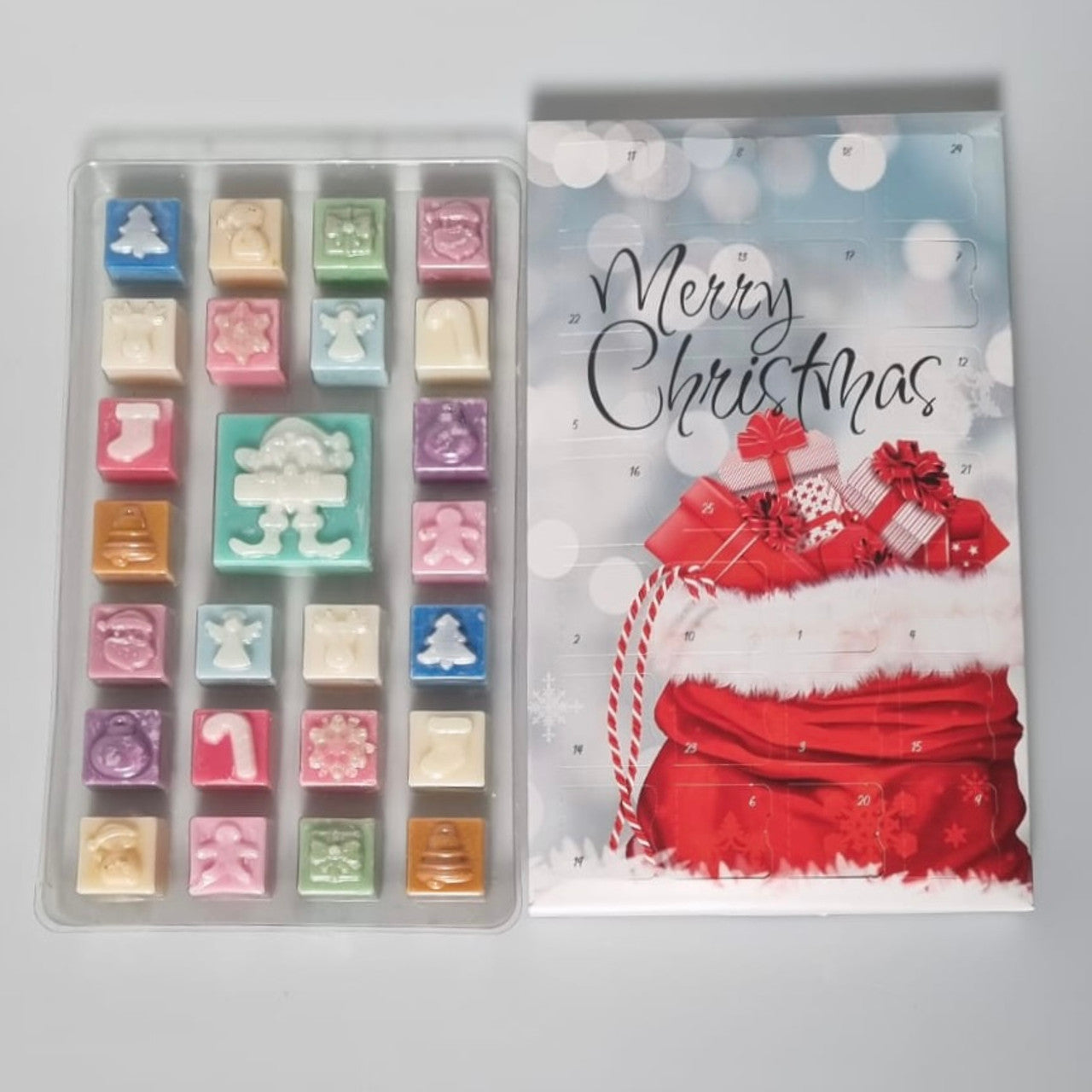 25 Cavity Christmas ADVENT Wax Melt Clamshell - Stocking & Presents