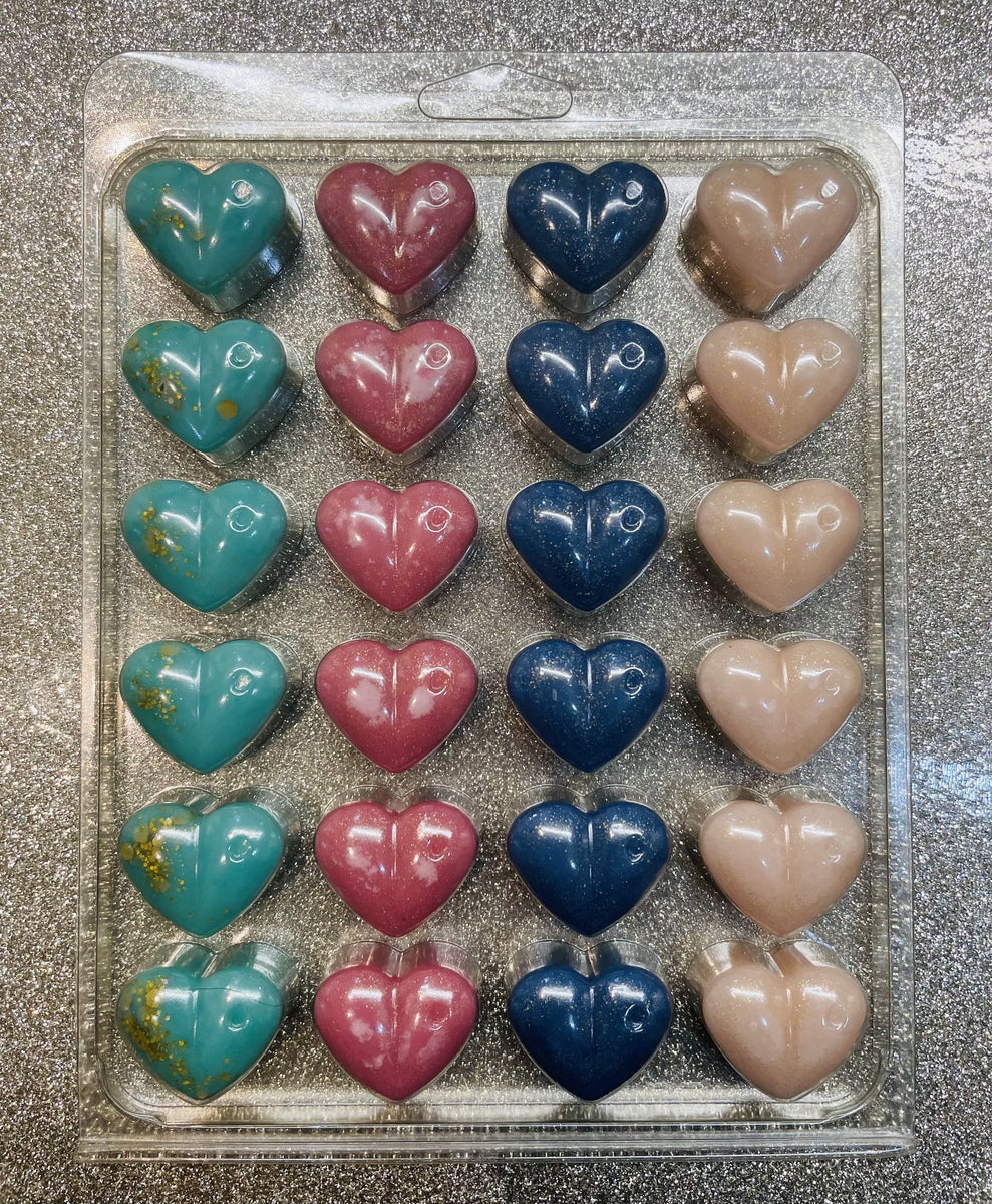 24 Cavity Heart Wax Melt Clamshell