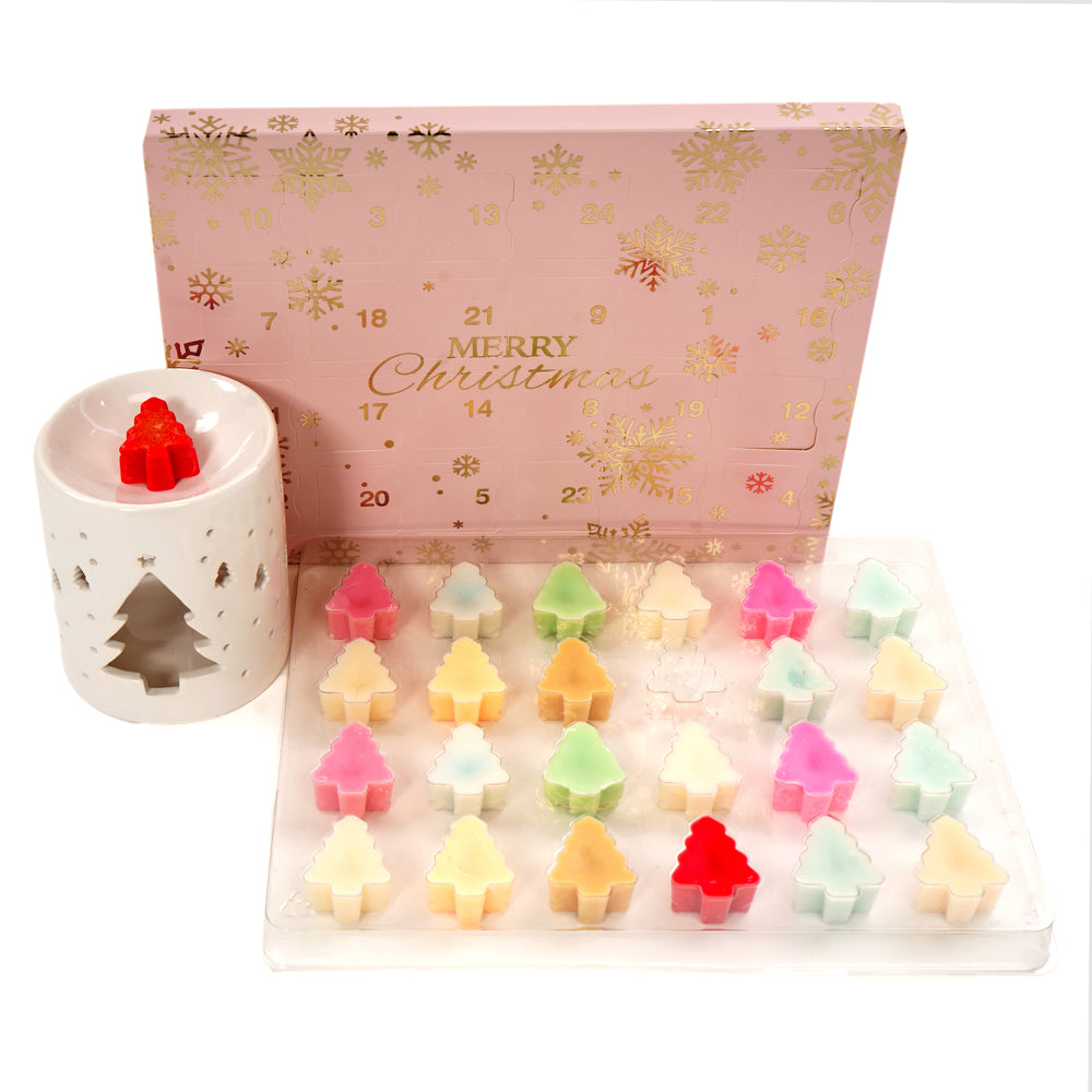 24 Cavity Christmas Tree ADVENT  Wax Melt Clamshell - BLUSH-ROSE GOLD