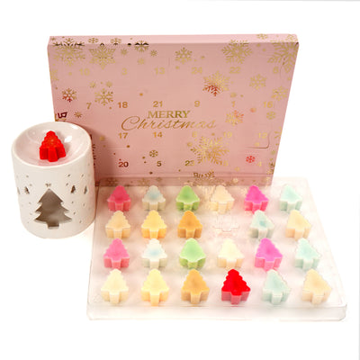 24 Cavity Christmas Tree ADVENT  Wax Melt Clamshell - BLUSH-ROSE GOLD