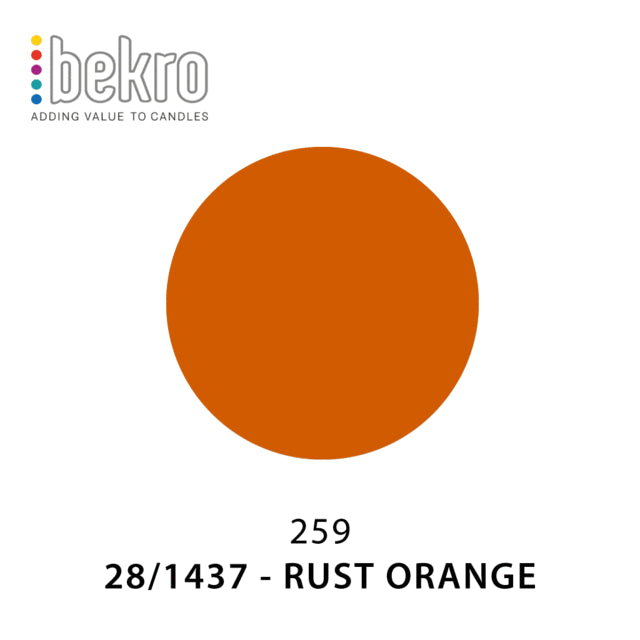 Bekro Dye - 28-1437 - Rust Orange Candle Dye