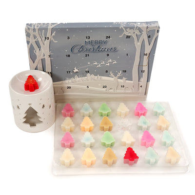 24 Cavity Christmas Tree ADVENT  Wax Melt Clamshell - (GREY)