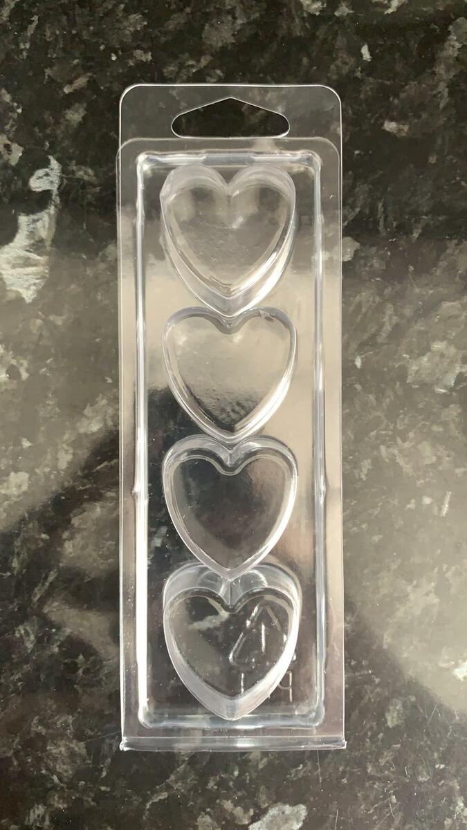 4 Hearts Oblong Clamshell for Wax Melts
